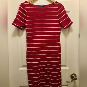 Red stripped Ralph Lauren dress M
